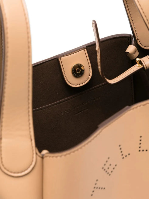 STELLA MC CARTNEY LOGO DOUBLE HANDLE BAG